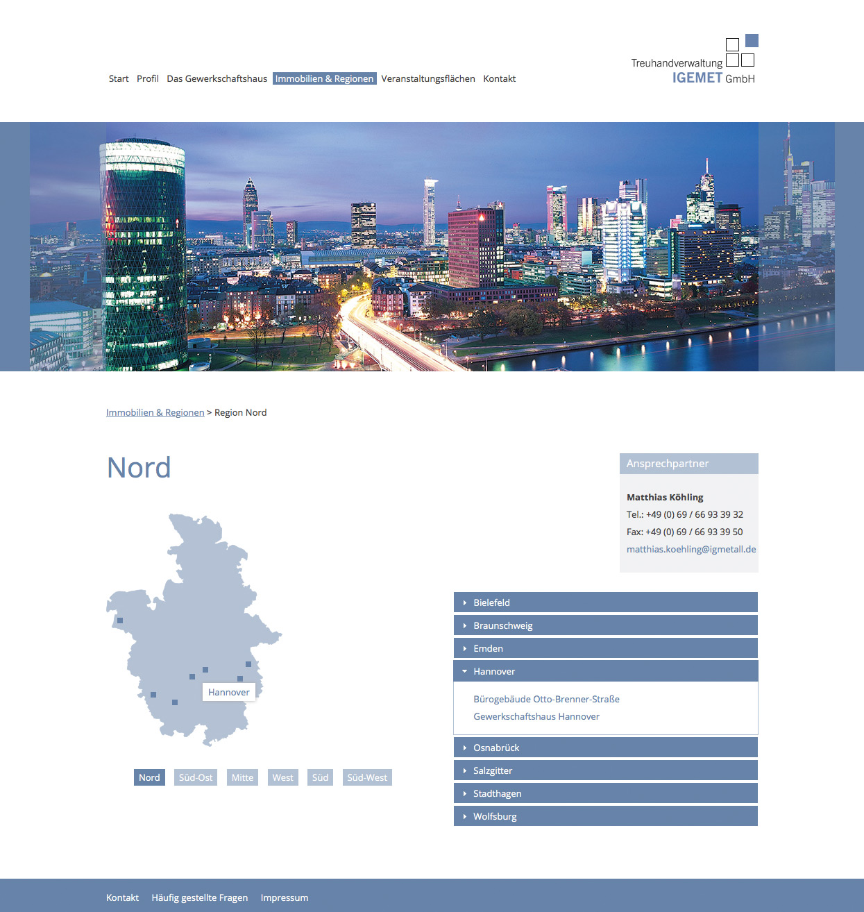 Igemet Treuhandverwaltungs GmbH Webseite