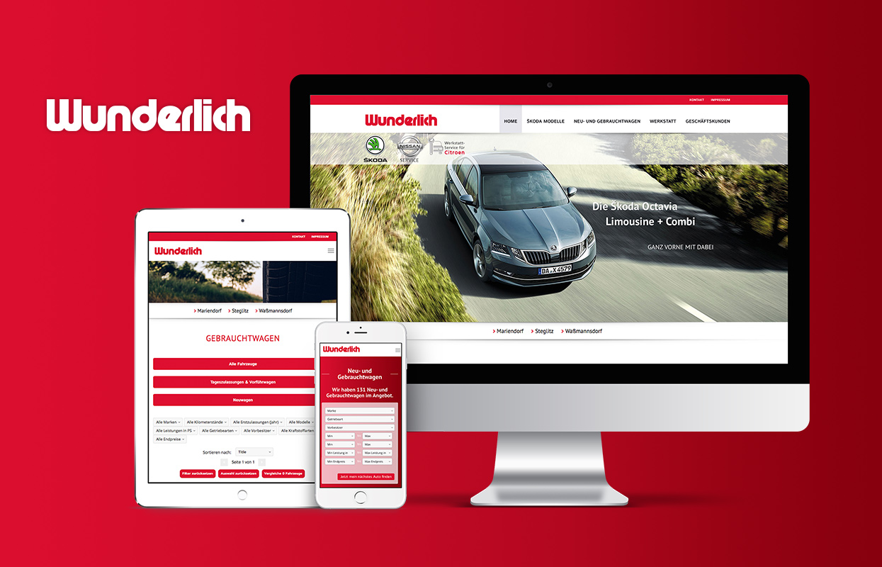 Autohaus Wunderlich Responsive Website